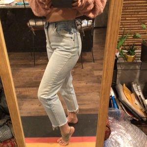 High waisted jeans